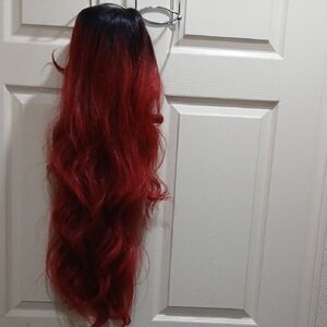 Red Ombre Long Wig